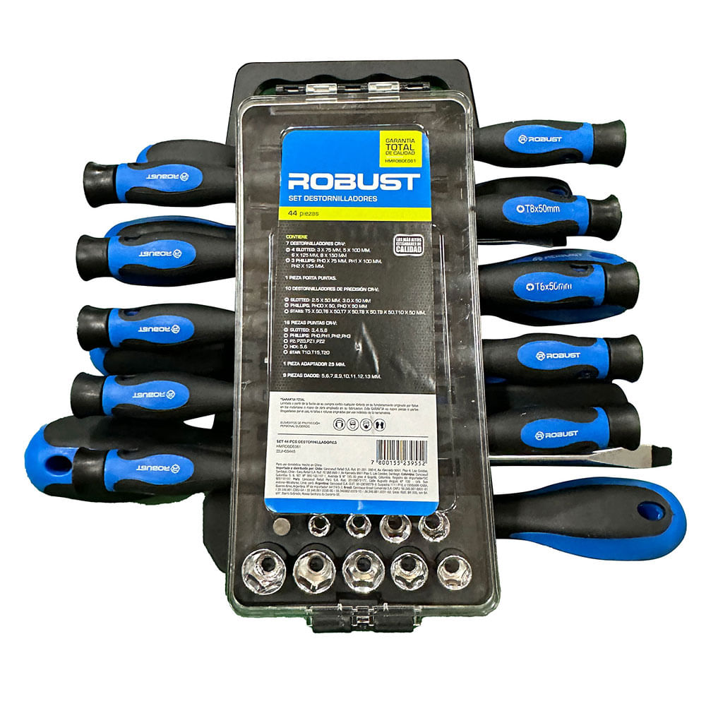 Set Destornilladores Precisión 44 Piezas con Estuche Robust
