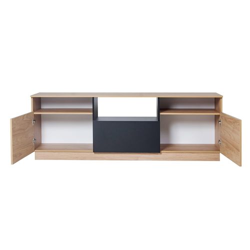 Rack para TV 180X41X62 Cm Melamina Hickory/Negro Mesina Ricchezze