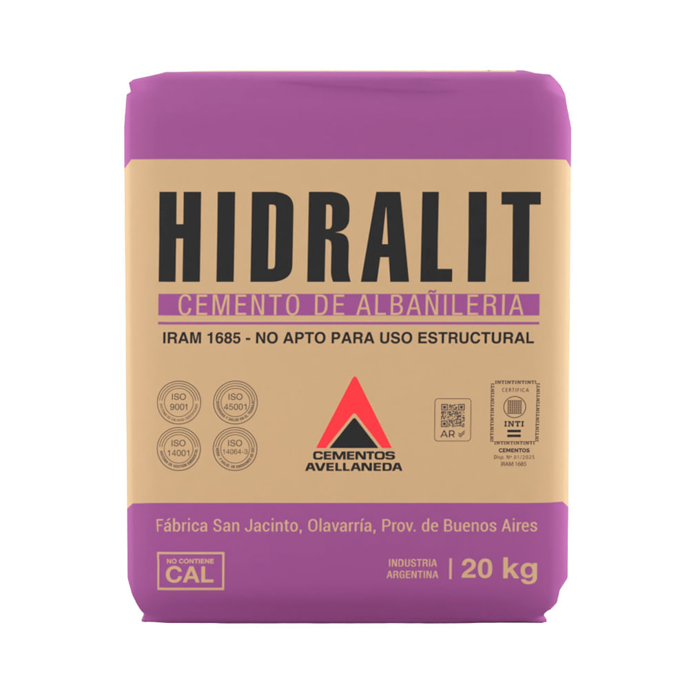Cemento Hidralit 20 Kg Avellaneda - Easy