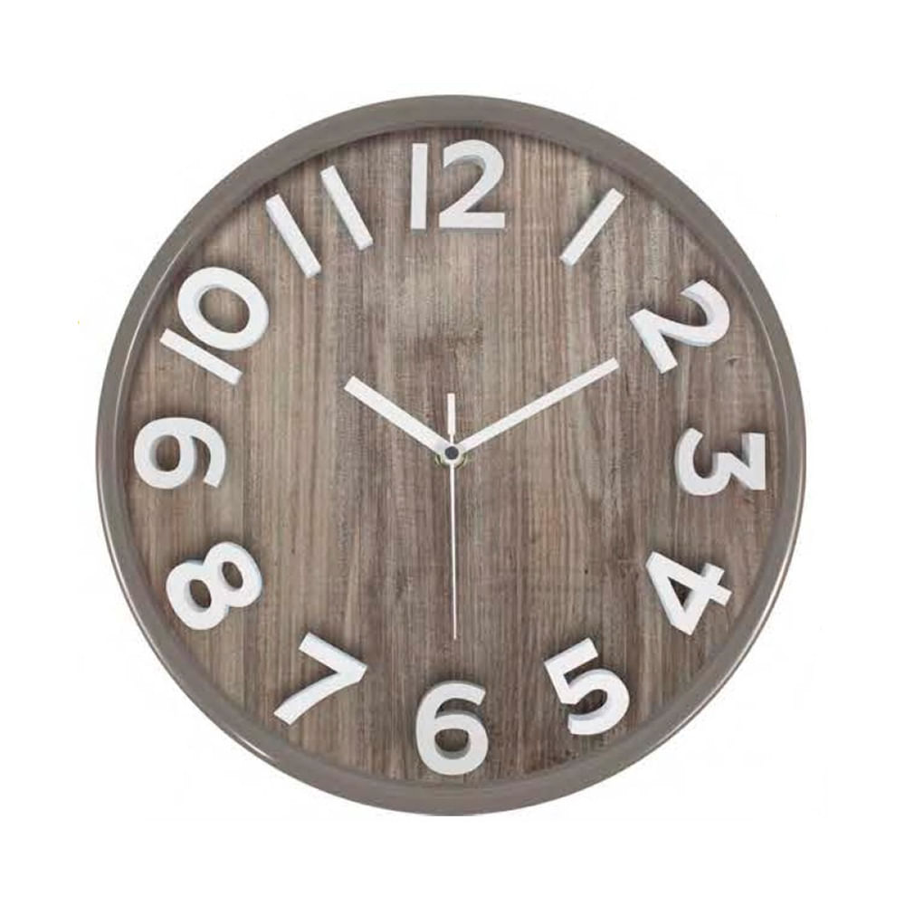 Reloj de Pared Madera 30 Cm Hk300-00217