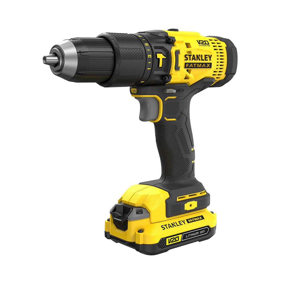 Taladro Percutor Inalámbrico 20V 13 Mm + 2 Baterías 2.0Ah SCD711C2K-AR Stanley