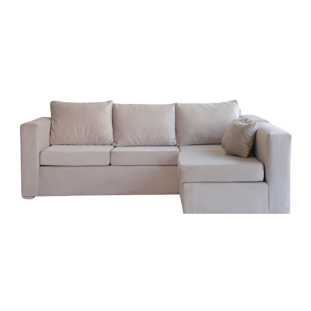 Sillón 3 Cuerpos 220x92 Cm Crudo Mónaco Anubis Decoración