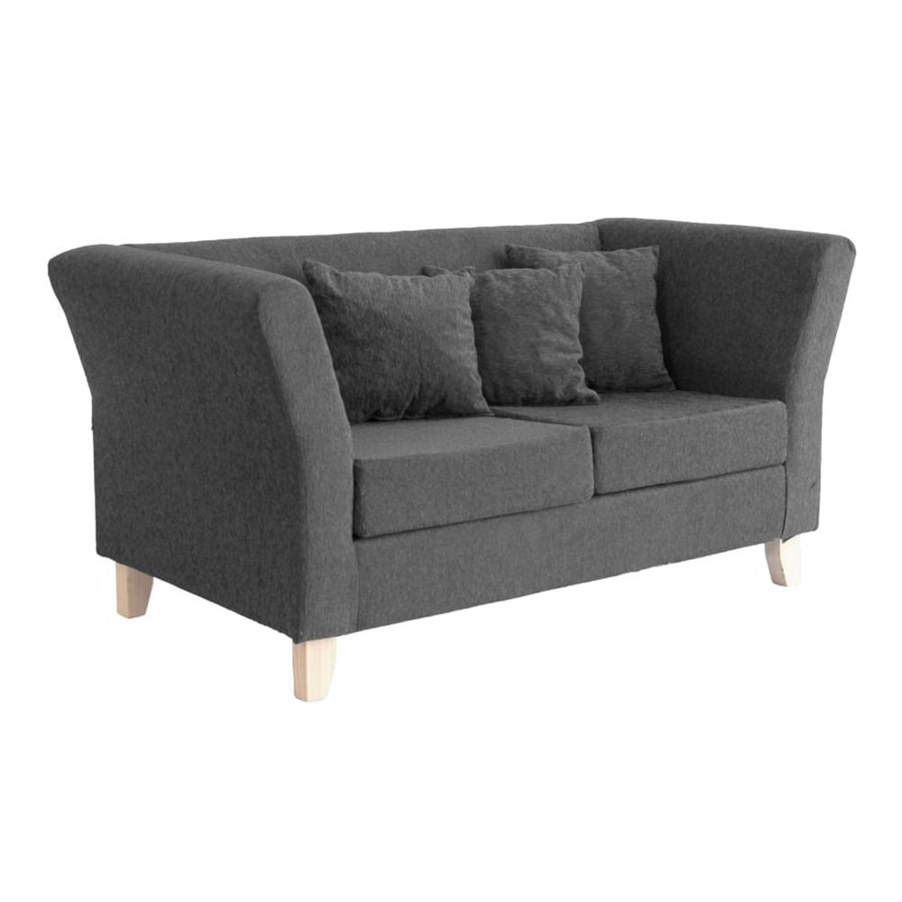 Sillón 2 Cuerpos 150x70 Cm Gris Oscuro Francia Anubis Decoración