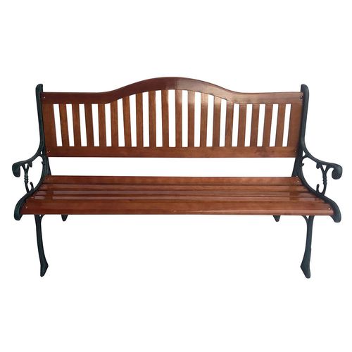 Banco Hierro y Madera 2 Cuerpos Outzen Curvo