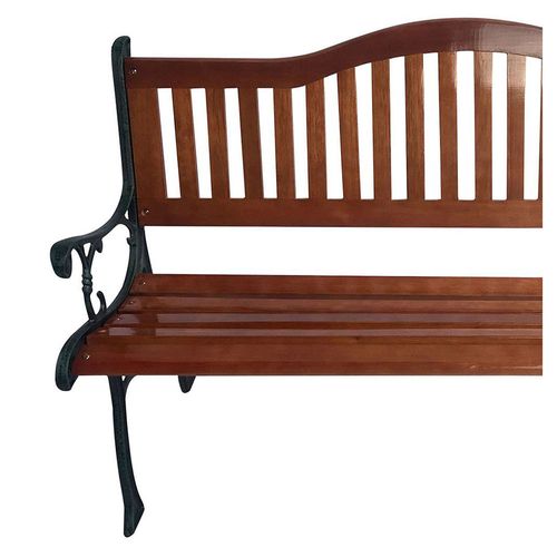 Banco Hierro y Madera 2 Cuerpos Outzen Curvo