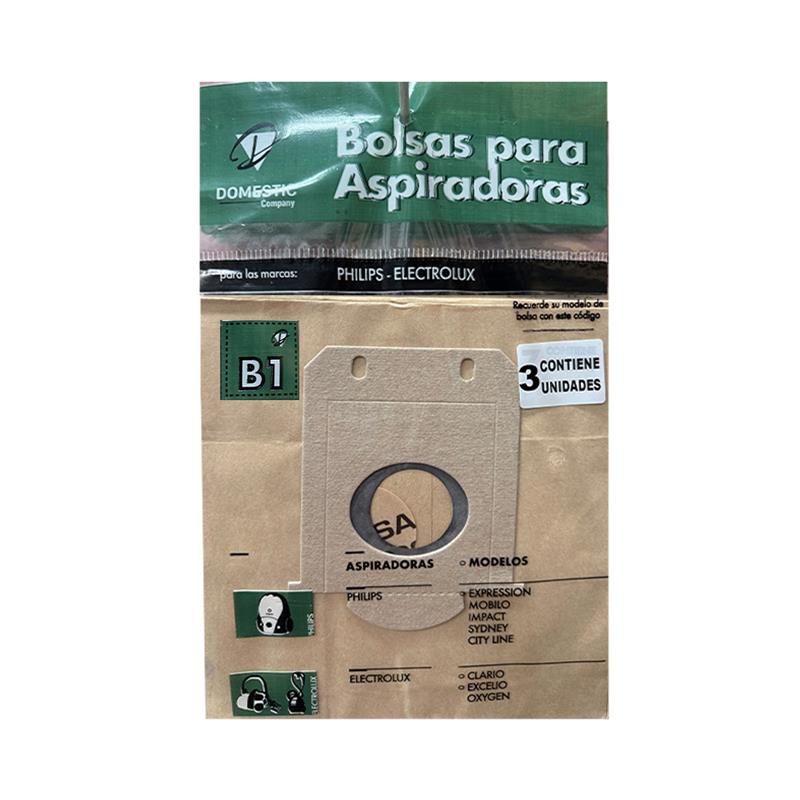 Bolsas para Aspiradora 3 Un B1 31 x 19 Cm Marrón Domestic