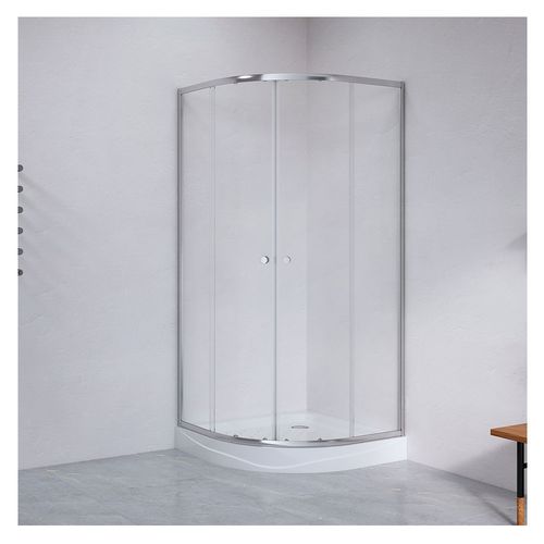 Mampara de Ducha Curva 200x90x90 Cm Vidrio Templado 5 mm Vessanti