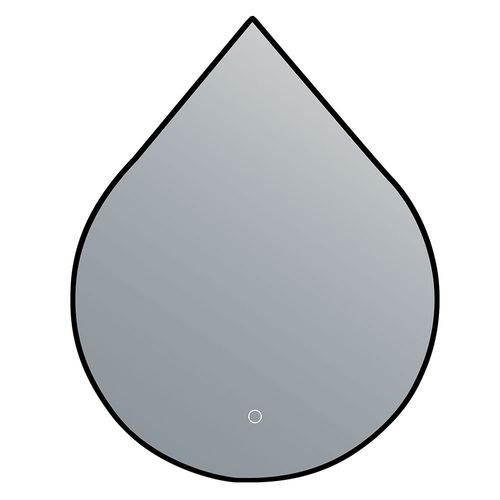 Espejo LED 70x60 Cm Marco Aluminio Negro Irregular Curve Vessanti