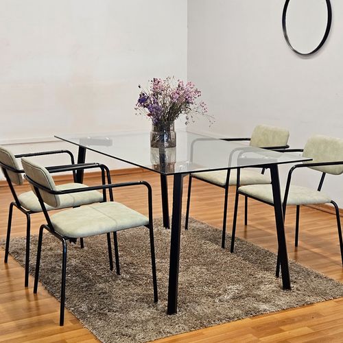 Silla 45x50x69 Cm Ecocuero Gris Pavillion Decototale
