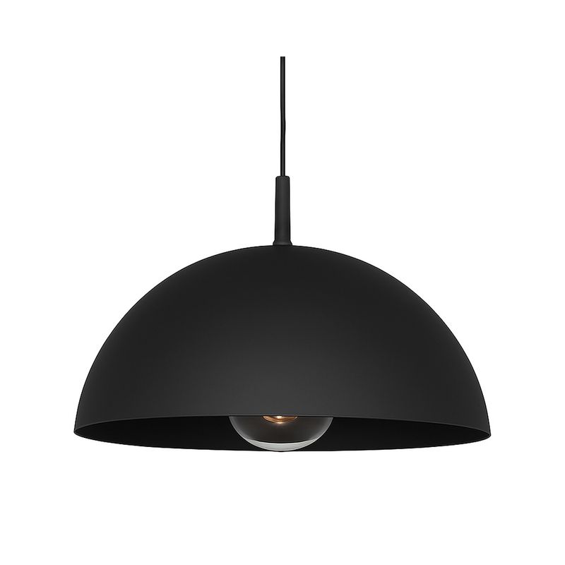 Colgante Media Esfera 1 Luz E27 Negro 40 Cm Diseño Luz Easy