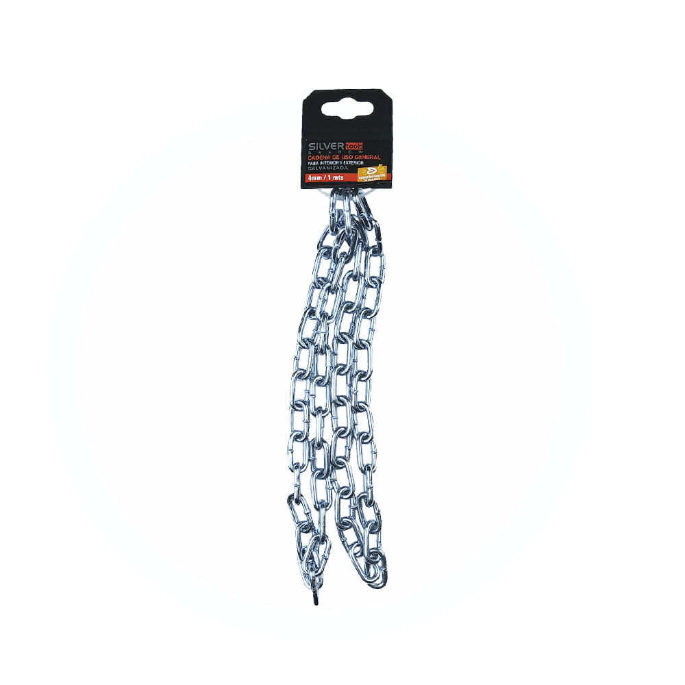 Cadena de Acero Galvanizada 4 Mm X 100 Cm Silver Shadow - Easy