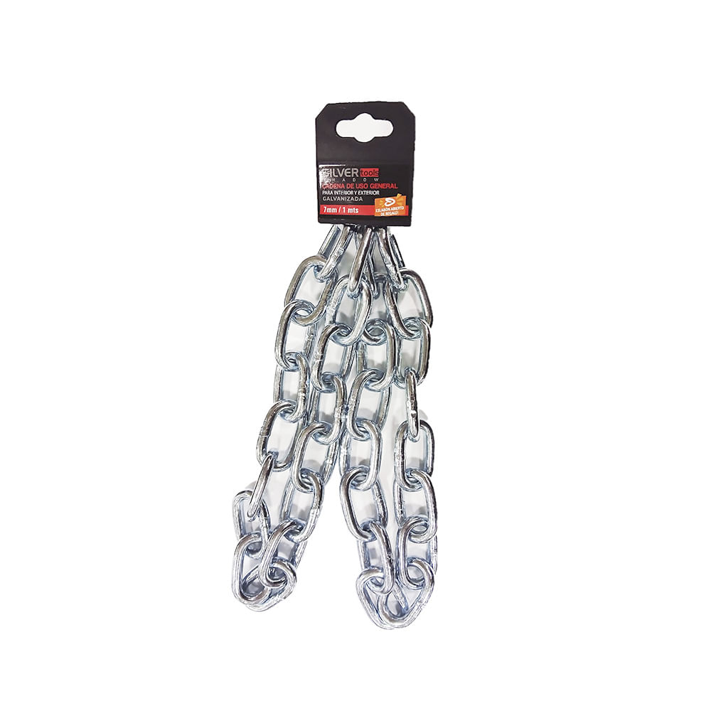 Cadena de Acero Galvanizado 7 Mm X 100 Cm Silver Shadow Tools - Easy