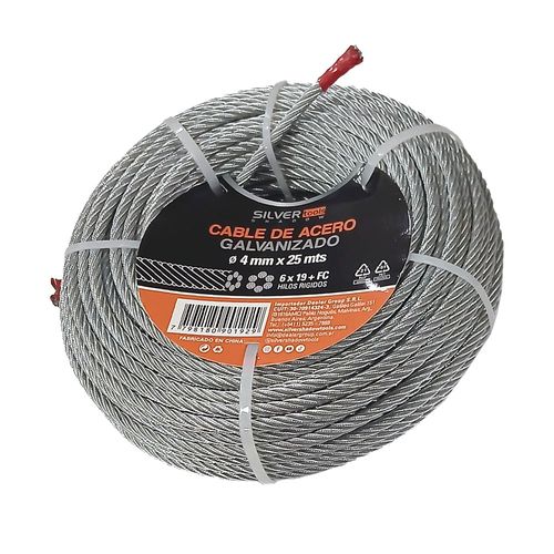 Cable de Acero Galvanizado 4 Mm X 25 Mts Silver Shadow