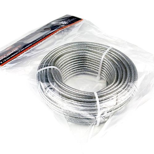 Cable Acero Recubierto PVC 4 Mm x 25 Mts Silver Shadow