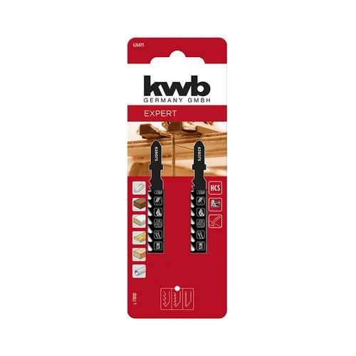 Hojas para Caladora de Madera 76,5 Mm 2 Un Expert Kwb