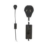 Conjunto Armado Cable-Interruptor-Ficha 2 X 0.5 X 150 Cm Negro Easy