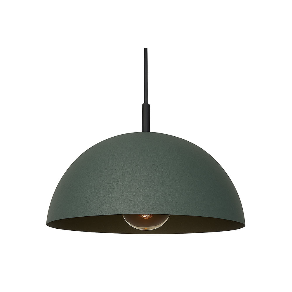 Colgante Media Esfera 1 Luz E27 Gris 40 Cm Faroluz