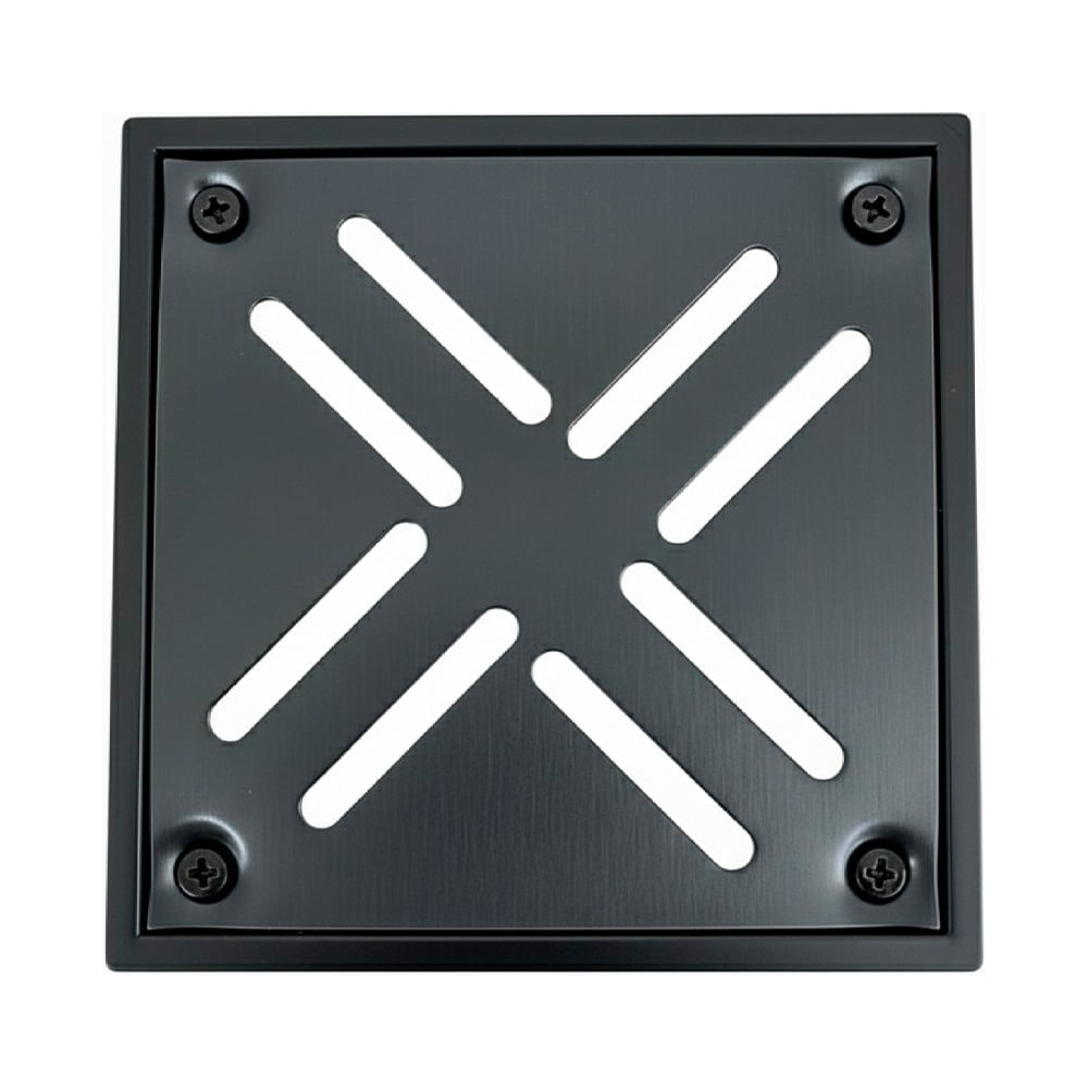 Rejilla Para Piso 10X10Cm De Acero Inoxidable Negro Casal