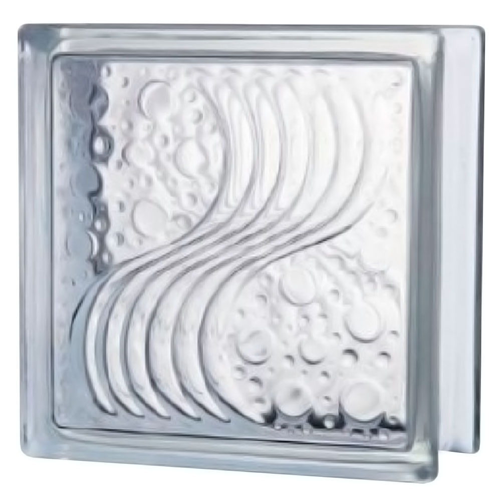Bloque vidrio Sea wave 19x19x8 cm Baldara