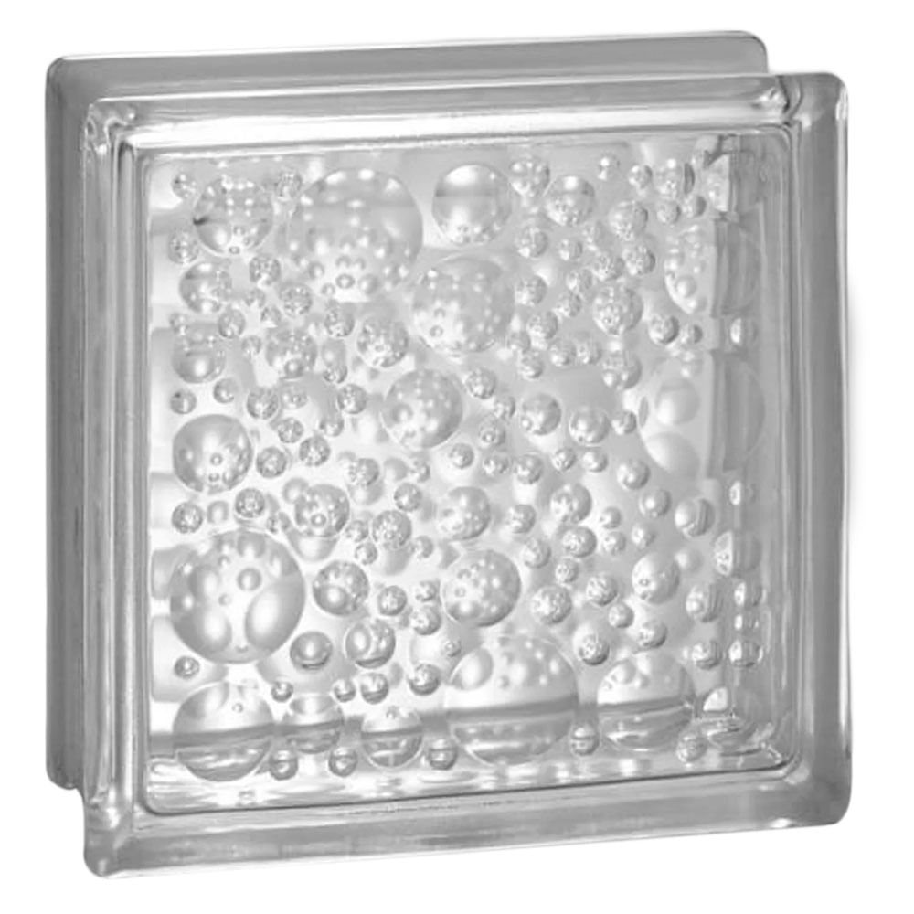 Bloque de vidrio Water Buble 19x19x8 cm Baldara