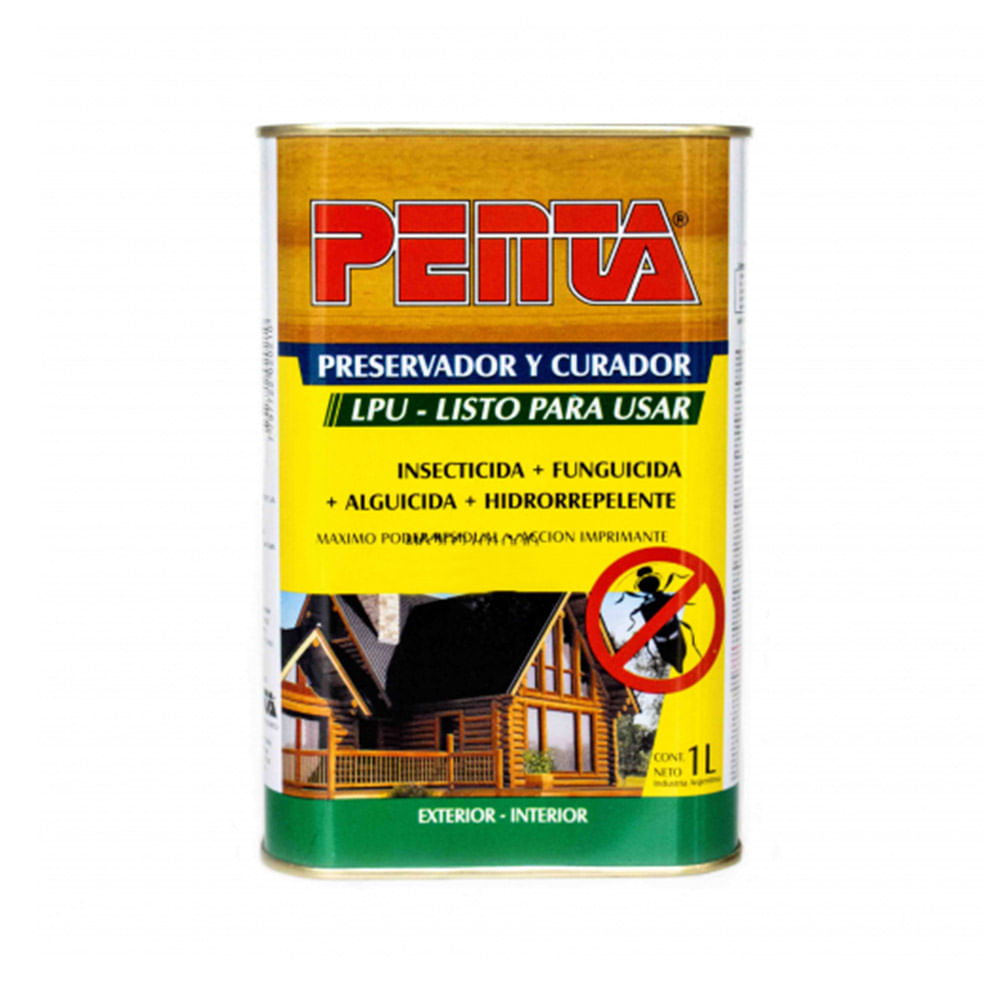 Preservador Insecticida Fungicida Hidrorepelente 1 Lts LPU Interior/Exterior Penta