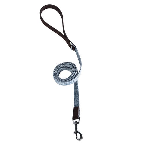 Correa para Perros 120 Cm Gris Mango de Cuero Pet's Fun