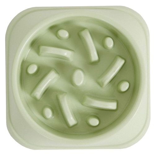 Plato para Perro Anti Ahogo 21x21 Cm Verde Pet's Fun