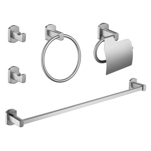 Set de Accesorios de Baño 5 Piezas Gris Cabos Vessanti