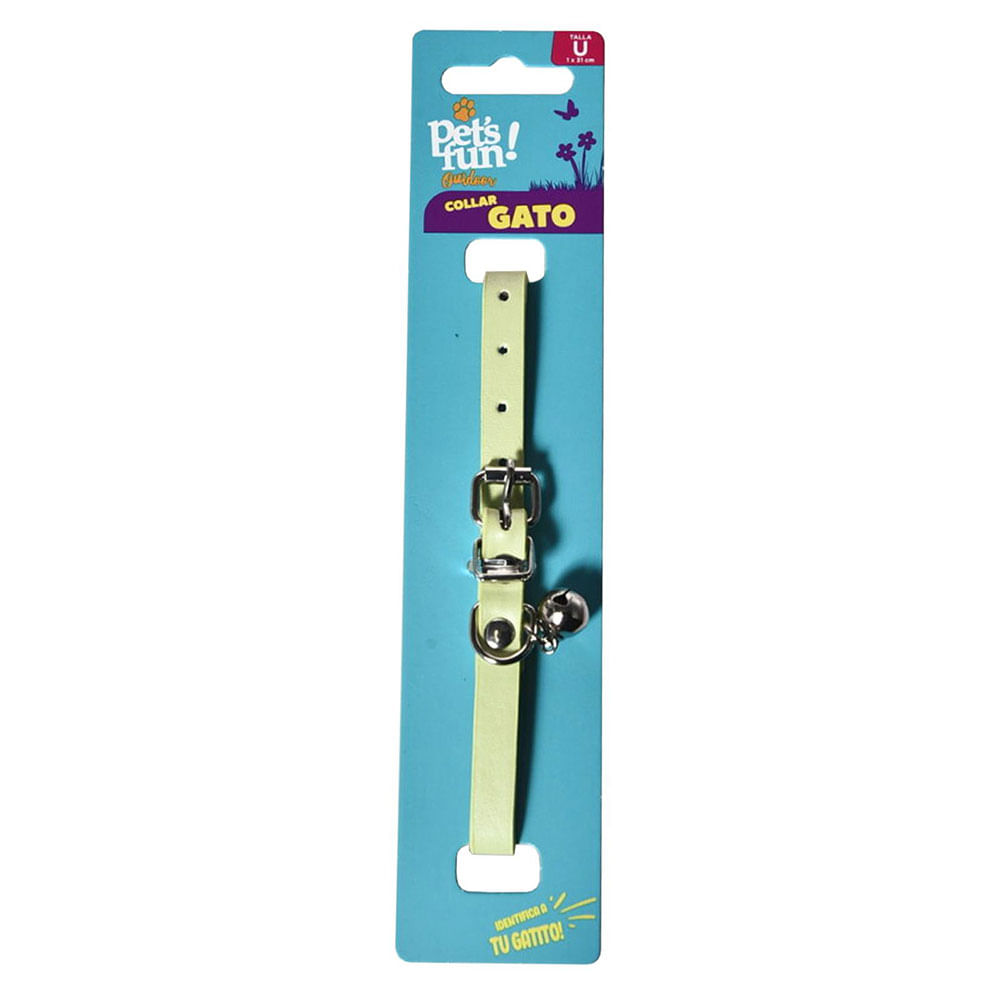 Collar para Gato 31 Cm Verde Pet's Fun