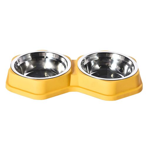 Plato para Mascotas 1060 Ml Amarillo Pet's Fun