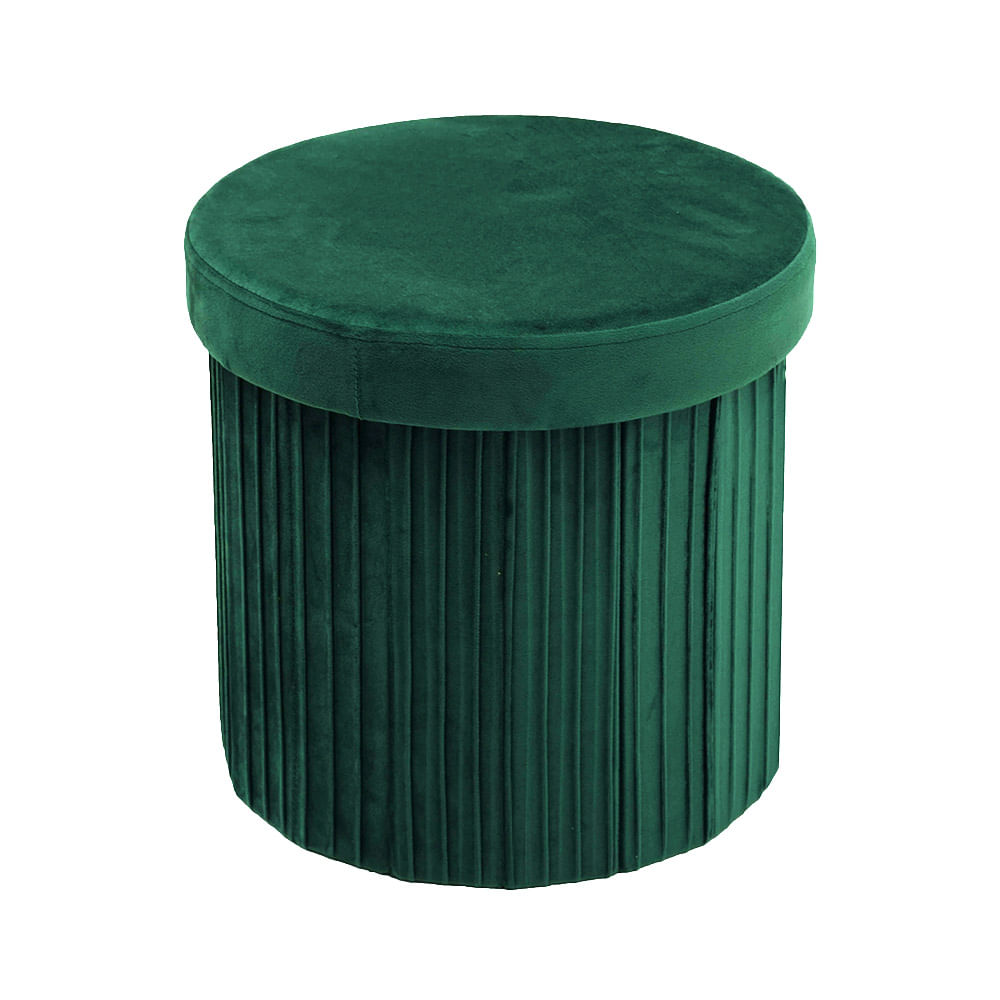 Puff 38x38x38 Cm Velvet Verde Boho Vivre