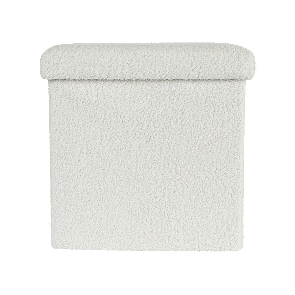 Puff 38x38x38 Cm MDF Velvet Blanco Vivre
