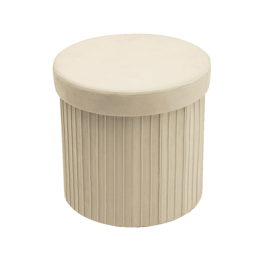 Puff 38x38x38 Cm Velvet Beige Vivre