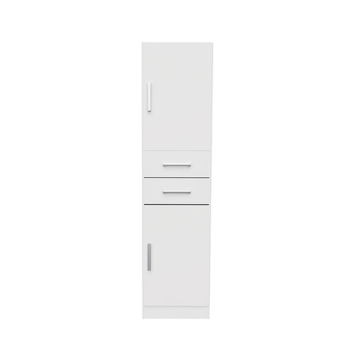 Despensero 182x45x38 Cm Melamina Blanco 2 Puertas 2 Cajones Bahía Orlandi