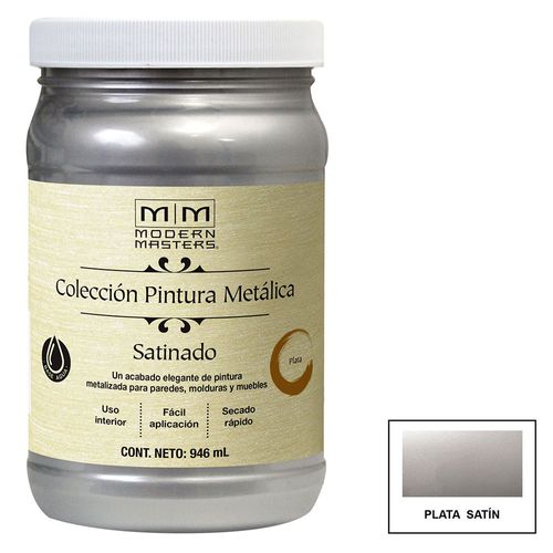 Pintura Metálica Blanco Plata Satinado 946 Ml Rust-Oleum