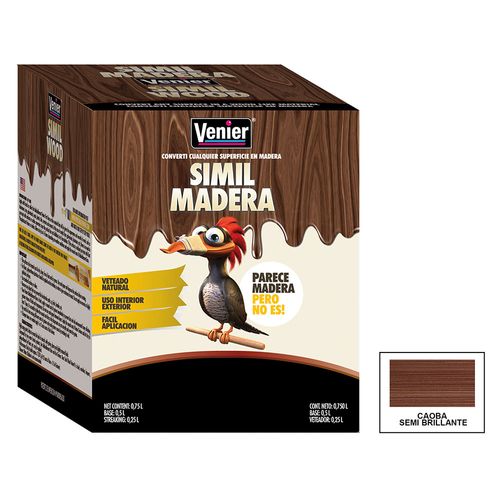 Revestimiento Simil Madera Caoba 0,75 Lts Venier