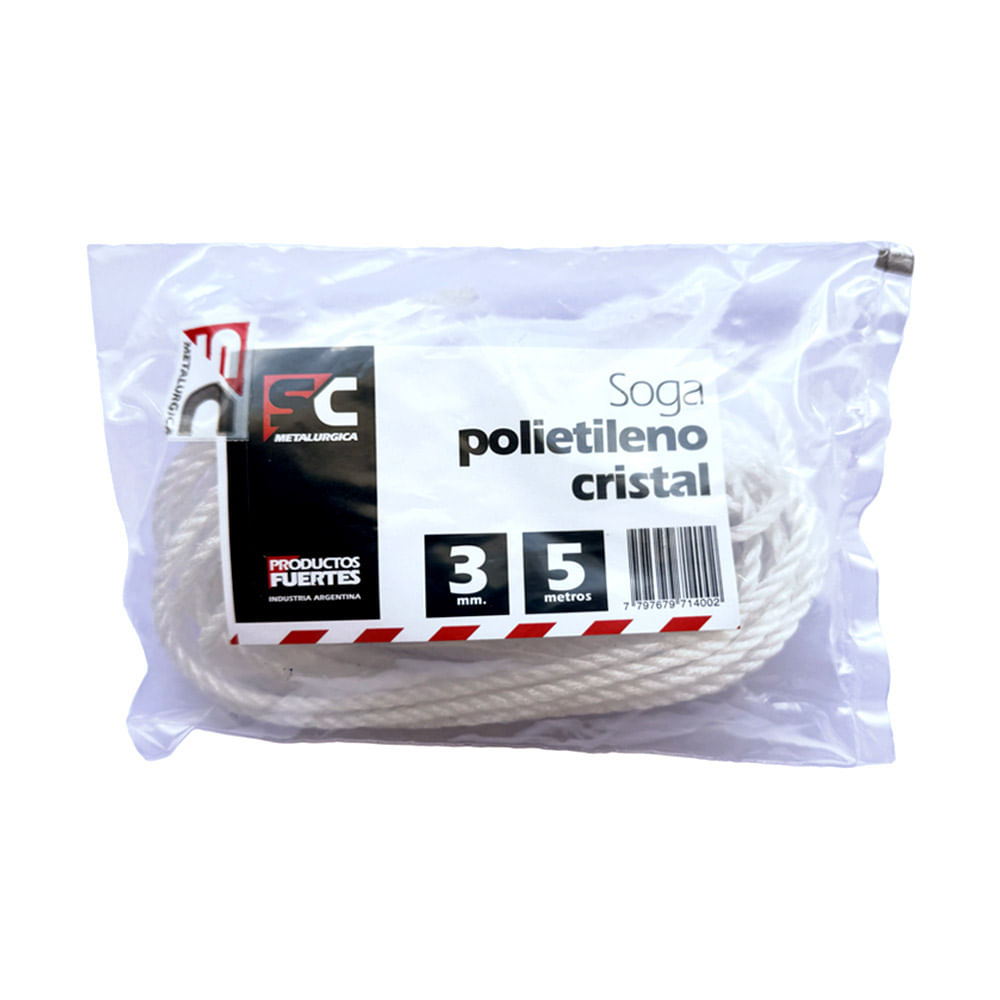 Soga Polietileno Cristal 3 Mm x 5 Mts Sc Metalurgica