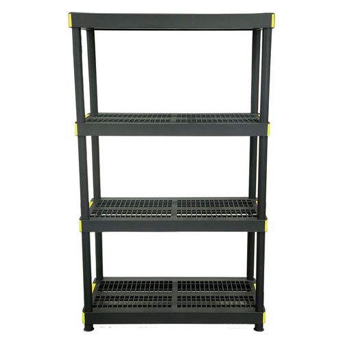 Estantería 4 Niveles 134.5x91.5x45 Cm Plástico Negro Robust