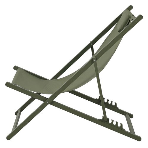 Reposera Aluminio 4 Posiciones 90x61x95 Cm Verde Outzen