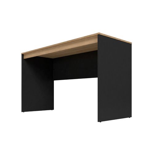 Escritorio 79x135x44,5 Cm MDF y Polipropileno Negro y Natural Minimalista Midtown