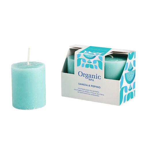 Set X2 Velas Aromáticas Sandia Pepino Organic Spa