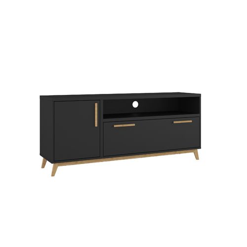 Rack De Tv 135,2 X 58,5 X 35,1 Cm Loira Negro Midtown