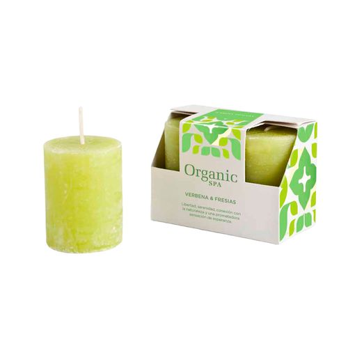 Set X2 Velas Aromatizante Verbena Fresias Organic Spa