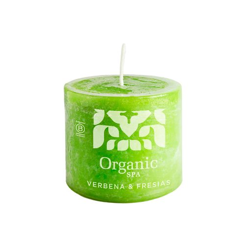 Vela Aromática Verde Verbena 5,5X5,5 Cm Organic Spa