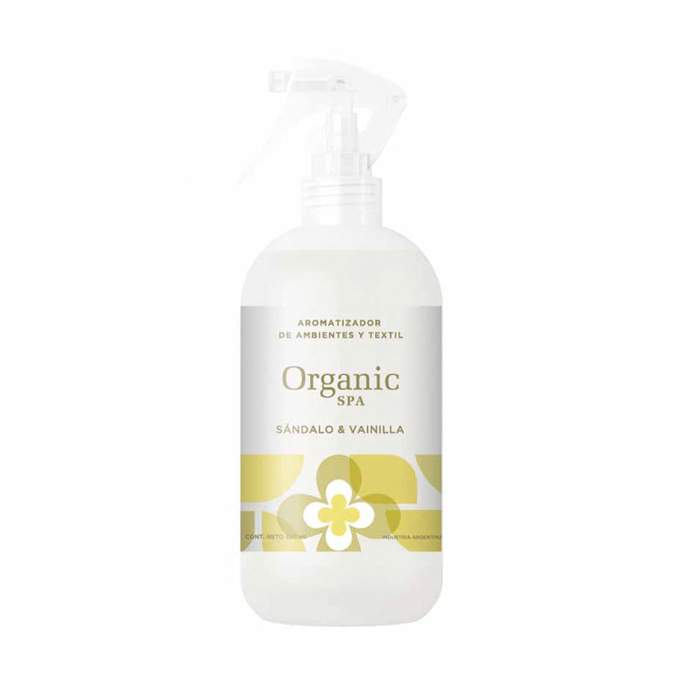 Aromatizador Ambientes Sándalo Vainilla 350 Ml Organic Spa