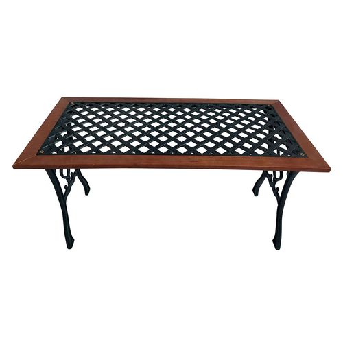 Mesa Hierro y Madera Cedro 100x50 Cm Rombo Outzen