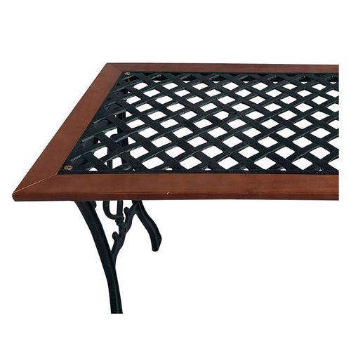 Mesa Hierro y Madera Cedro 100x50 Cm Rombo Outzen