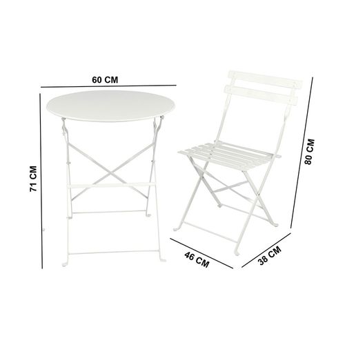 Set Comedor Acero 2 Sillas Outzen Melody