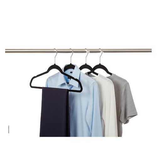 Set 20 Perchas Terciopelo Gris