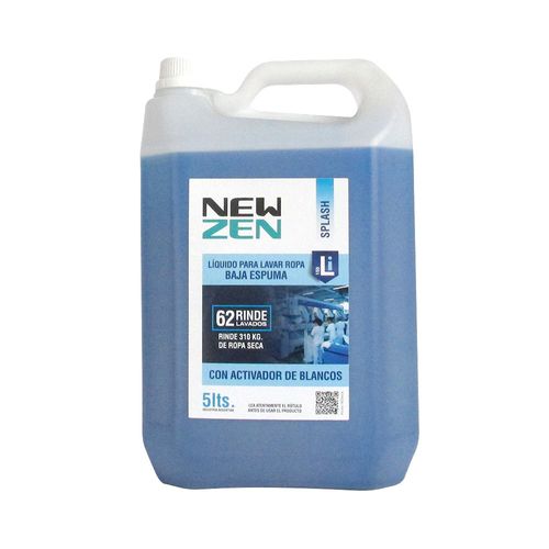 Jabón Líquido Ropa Baja Espuma 5 Lts New Zen